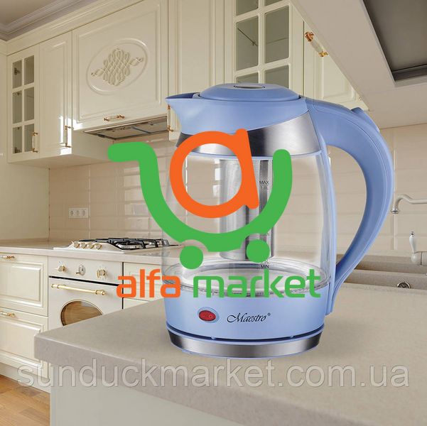 Електричний чайник MR-065-BLUE + заварник для чаю 1,8л CHE0001 фото