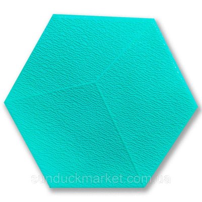 Декоративний самоклеючий шестикутник 3D ментол 200x230мм (1105) SW-00000745 SW-00000745 фото