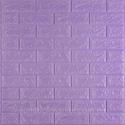 3D панель самоклеющаяся кирпич светло-фиолетовый 700x770x5мм (015-5) SW-00000083 SW-00000083 фото
