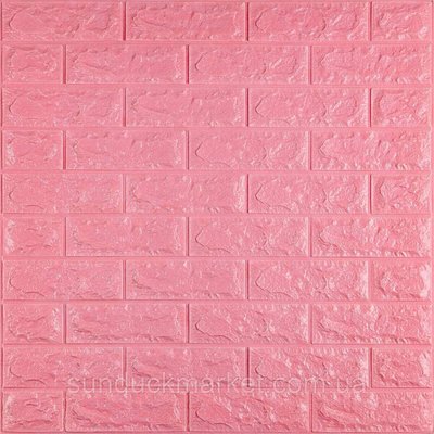 3D панель самоклеющаяся кирпич Розовый 700x770x7мм (004-7) SW-00000057 SW-00000057 фото