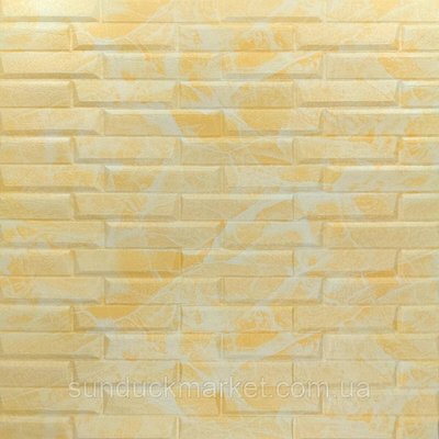 3D панель самоклеющаяся кладка желто-белая 700х770х7мм (039) SW-00000563 SW-00000563 фото