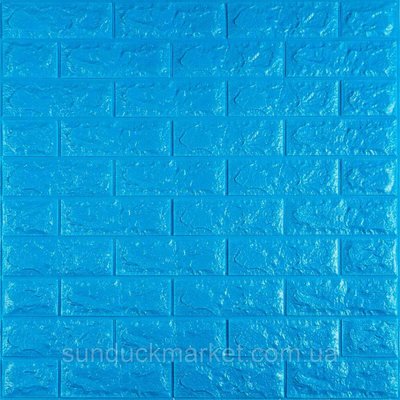 3D панель самоклеюча цегла Синій 700х770х7мм (003-7) SW-00000060 SW-00000060 фото