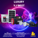 Ліхтар переносний Luxury 1902 T, 5W+22SMD, 2 лампи 3W, power bank, Li-Ion акумулятор, сонячна батарея, ЗУ 220V, Box (Yajia) F0001 фото 1
