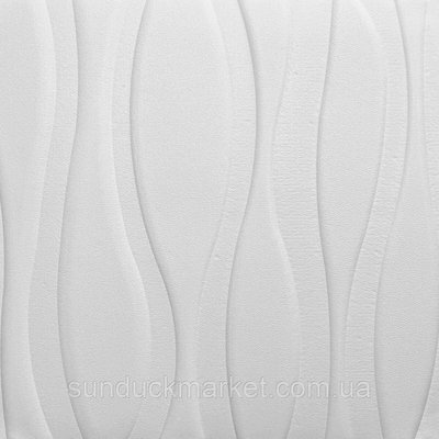 Самоклеюча декоративна настінно-стельова 3D панель великі хвилі 700х700х7мм (167) SW-00000243 SW-00000243 фото
