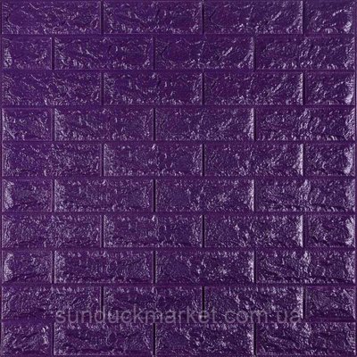 3D панель самоклеюча цегла Фіолетовий 700х770х7мм (016-7) SW-00000062 SW-00000062 фото