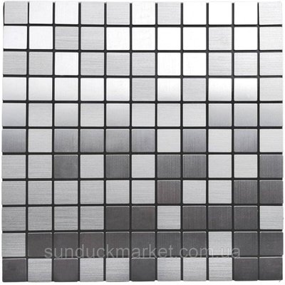 Самоклеющаяся алюминиевая плитка серебряная мозаика 300х300х3мм SW-00001167 (D) SW-00001167 фото