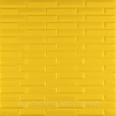 3D панель самоклеющаяся кладка желтая 700х770х7мм (037) SW-00000302 SW-00000302 фото