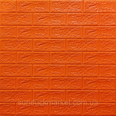 3D панель самоклеющаяся кирпич Оранжевый 700х770х5мм (007-5) SW-00000144 SW-00000144 фото