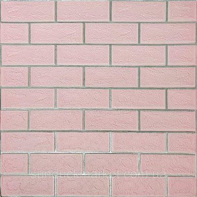 Панель стеновая 70*70cm*5mm розовий кирпич с серебром (D) SW-00001501 SW-00001501 фото