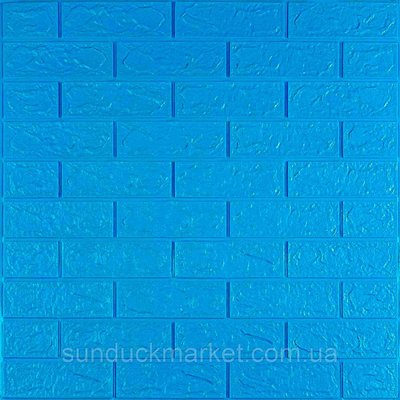 3D панель самоклеющаяся кирпич Синий 700х770х3мм (003-3) SW-00000661 SW-00000661 фото