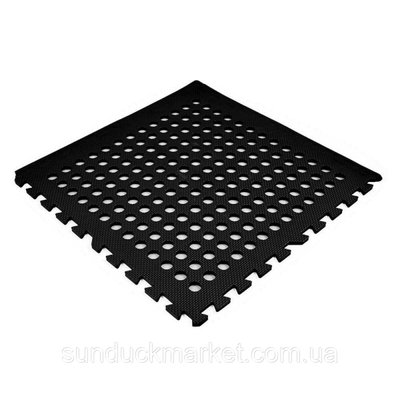 Пол пазл перфорированный - модульное напольное покрытие с отверстиями черное 610x610x10мм (МР50) SW-00000660 SW-00000660 фото