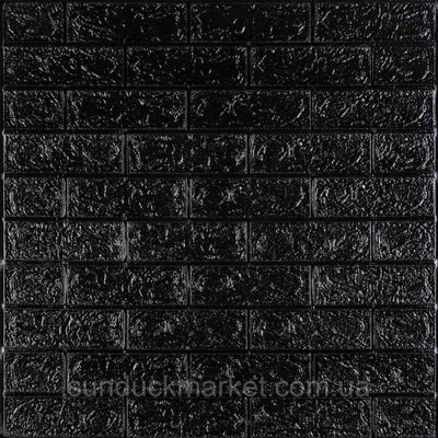 3D панель самоклеющаяся кирпич Черный 700x770x5мм (019-5) SW-00000151 SW-00000151 фото