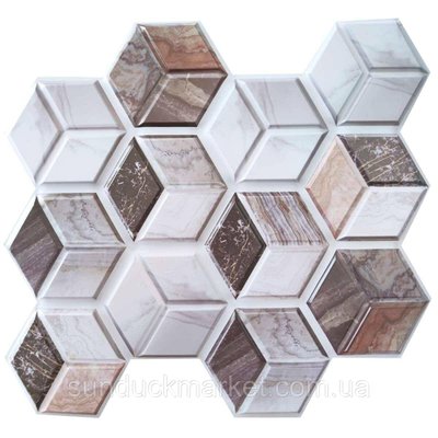 Декоративная ПВХ плитка на самоклейке 3D кубы 280х300х5мм, цена за 1 шт. (СПП-506) SW-00001135 SW-00001135 фото