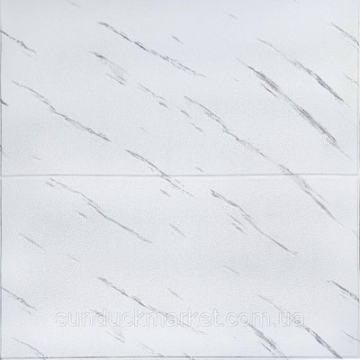 Самоклеющаяся 3D панель белая мраморная плитка 700х700х4мм (364) SW-00001142 SW-00001142 фото
