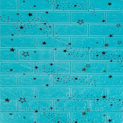 Самоклеящаяся 3D панель голубые звезды 700х770х3мм (321) SW-00001342 SW-00001342 фото