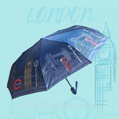 Жіноча парасоля Toprain- 557 напівавтомат Лондон на 9 спиць PR0003 фото