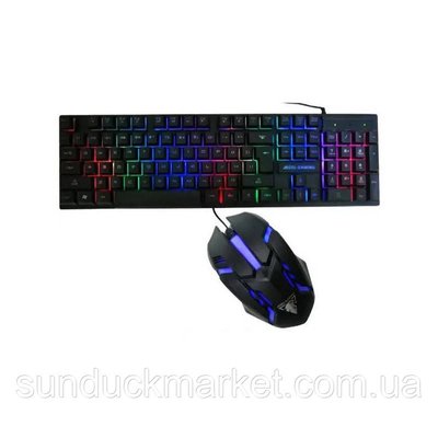 КОМПЬЮТЕРНАЯ КЛАВИАТУРА Jedel Gaming со светящейся клавиатурой и мышью KK0002 фото