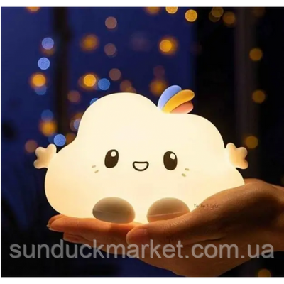Нічник акумуляторний силіконовий LED Малюк хмара 2049648141 фото