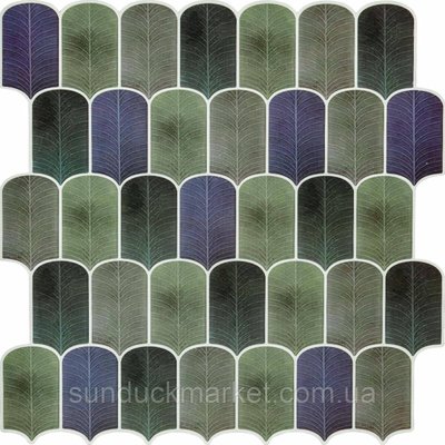 Самоклеющаяся полиуретановая плитка серо-фиолетовая мозаика 305х305х1мм (D) SW-00001194 SW-00001194 фото